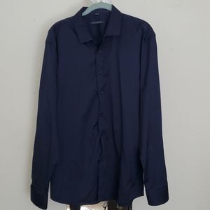 Men's Navy Blue Dress Shirt